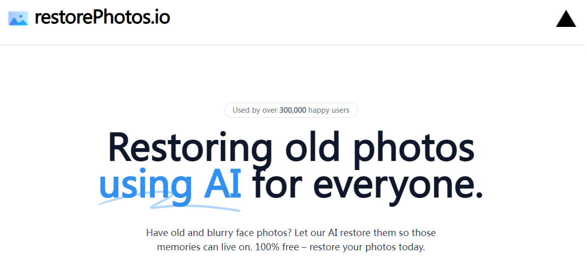 免费 AI 人脸旧照片修复工具：Restorephotos.io