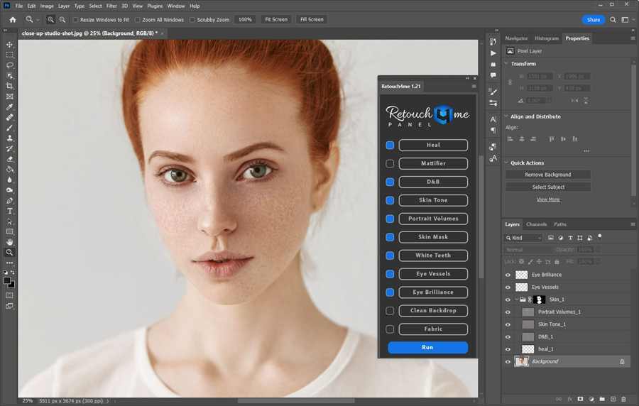 Retouch4me 套件：PS人像自动精修插件