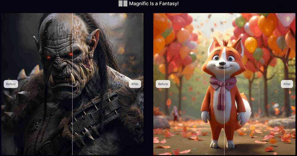 感受下图片精修师 Magnific AI的强大，普通图片秒变高清画质