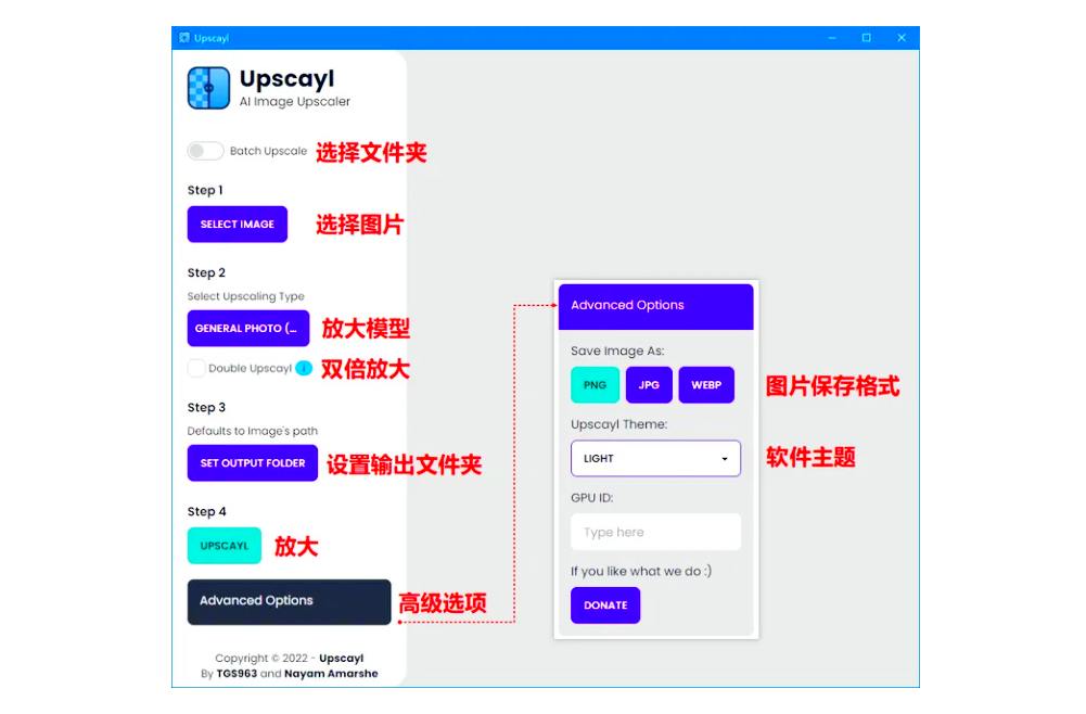 Upscayl： AI图片无损放大器，模糊图片变高清。